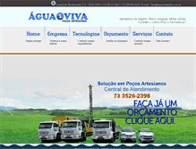 Tablet Screenshot of aguavivabahia.com.br